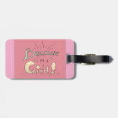 Weil ich ein Zitat von Mädchen bin Gepäckanhänger (Rückseite horizontal)