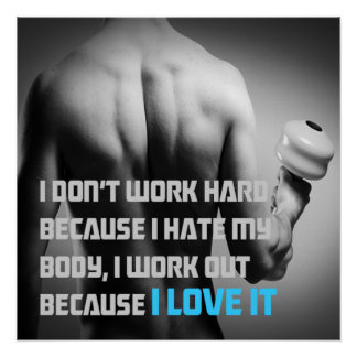 Weil ich es liebe Motivationsposter Poster