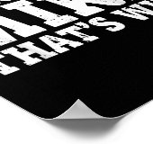 Weil ich Mike bin, deshalb personalisierter Vatert Poster (Ecke)