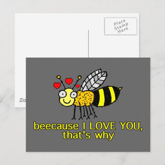 Weil ich Sie Liebe Postkarte (Vorne/Hinten)