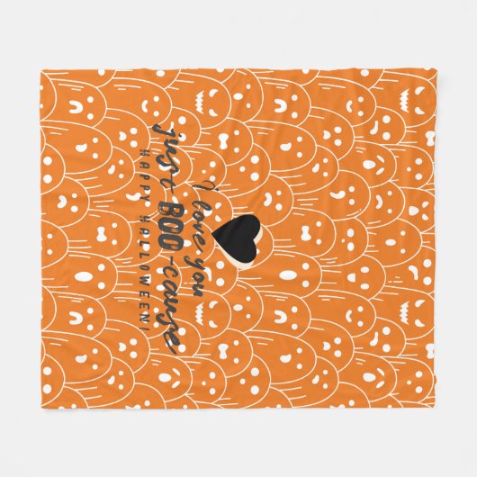 Weil ich Sie nur Bookause Ghost Gang Orange Liebe Fleecedecke (Vorderseite (Horizontal))