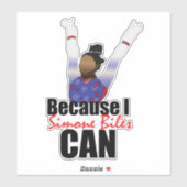 " WEIL ICH " SIMONE BILES - GYMNASTER AUFKLEBER (Blatt)