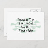 Weil ich Sozialarbeiter bin Postkarte (Vorne/Hinten)