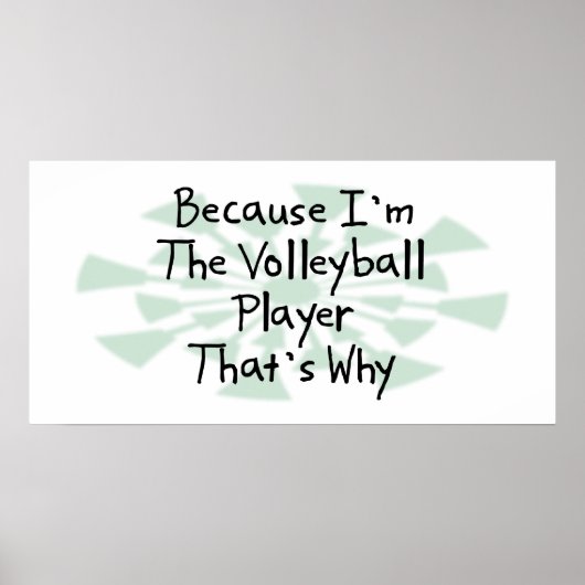 Weil ich Volleyball-Spieler bin Poster (Vorne)
