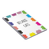 Weil Katzen zu viel Zitat haben Notizblock (Rechte Seite)