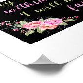 "Weil mein Gott in mir ist" Black Wall Poster (Ecke)