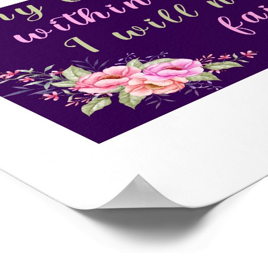 "Weil mein Gott in mir ist" Lila Wall-Poster Poster (Ecke)