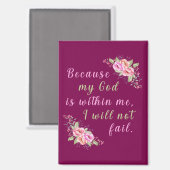 Weil mein Gott in mir ist (Wein) Magnet (Vorderseite/Rückseite)