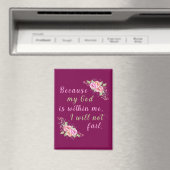 Weil mein Gott in mir ist (Wein) Magnet (In Situ (Geschirrspüler))