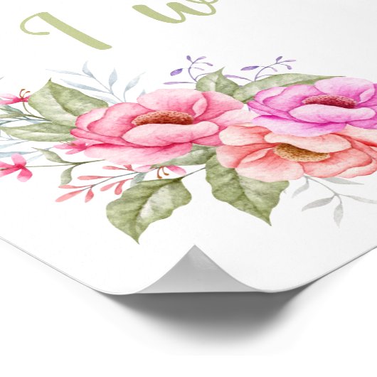 "Weil mein Gott in mir ist", weiße Wand-Poster Poster (Ecke)