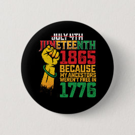 Weil meine Vorfahren am 4. Juli 1776 nicht frei wa Button