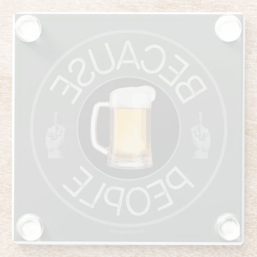Weil Menschen (Bier) Glass-Untersetzer Glasuntersetzer (Rückseite)
