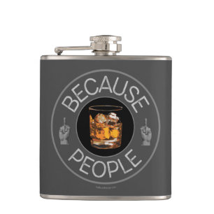 Weil Menschen (Whiskey) Flasche Flachmann