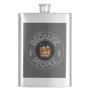 Weil Menschen (Whiskey) Flasche Flachmann