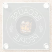 Weil Menschen (Whiskey) Glass-Untersetzer Glasuntersetzer (Rückseite)