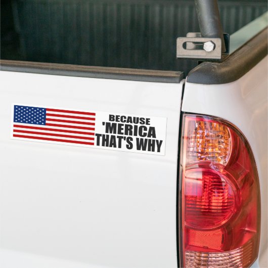 WEIL 'MERICA, DAS WARUM Autoaufkleber IST (Auf Lkw)
