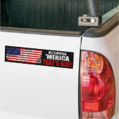 WEIL MERICA, DAS WARUM beunruhigter Autoaufkleber (Auf Lkw)