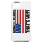 WEIL MERICA DESHALB US Flagge iPhone 5 Fall Case-Mate iPhone Hülle (Rückseite)