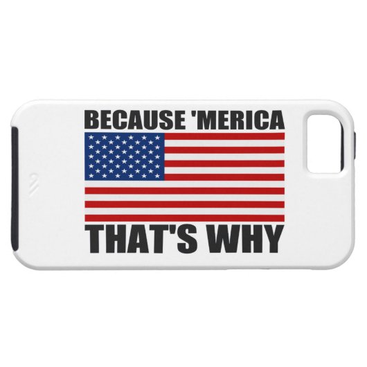 WEIL MERICA DESHALB US Flagge iPhone 5 Fall Case-Mate iPhone Hülle (Rückseite Horizontal)