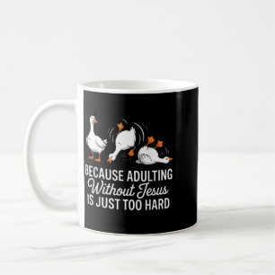 Weil ohne Jesus zu sehr schwer ist Christlich Kaffeetasse