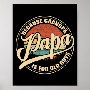 Weil Opa für alte Kerle ist Vintage Retro Sonnenbr Poster