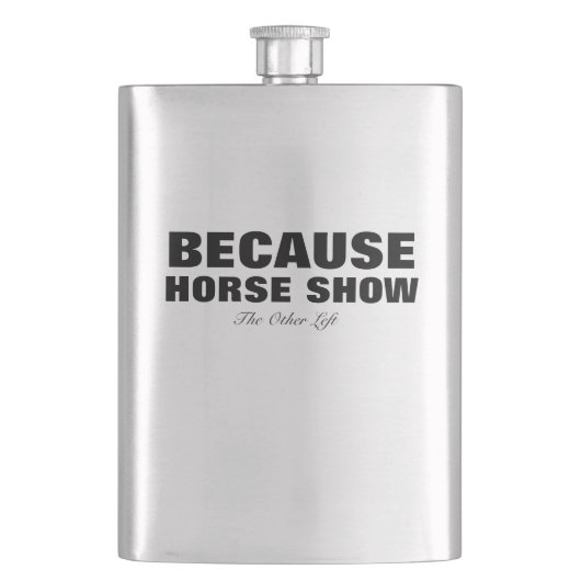Weil Pferdeshow-Flasche Flachmann (Vorderseite)