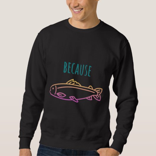 Weil Regenbogenforellen Fischen V Sweatshirt (Vorderseite)