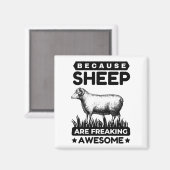 Weil Schafe Phantastisch frieren Magnet (Vorderseite/Rückseite)