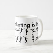 weil Skaten Leben ist Kaffeetasse (VorderseiteRechts)