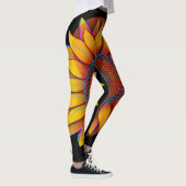 Weil...Sonnenblumen "Trippy-Blume" Flip Flops Leggings (Rechts)
