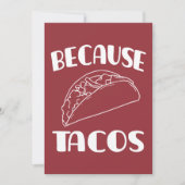 Weil Tacos Dankeskarte (Vorderseite)