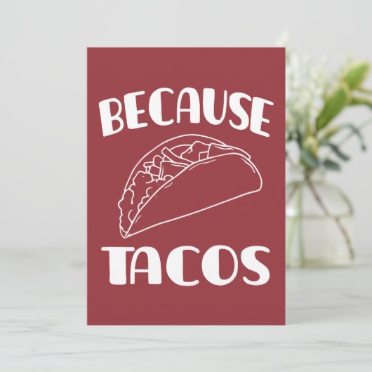 Weil Tacos Dankeskarte (Stehend Vorderseite)