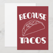 Weil Tacos Dankeskarte (Vorne/Hinten)