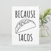 Weil Tacos Dankeskarte (Stehend Vorderseite)