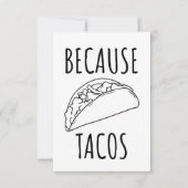 Weil Tacos Dankeskarte (Vorderseite)