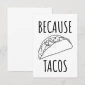 Weil Tacos Dankeskarte (Vorne/Hinten)
