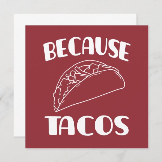 Weil Tacos Einladung (Vorne/Hinten)