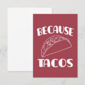 Weil Tacos Einladung (Vorne/Hinten)