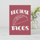 Weil Tacos Save The Date (Stehend Vorderseite)