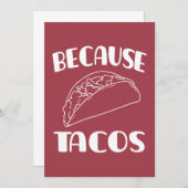 Weil Tacos Save The Date (Vorne/Hinten)