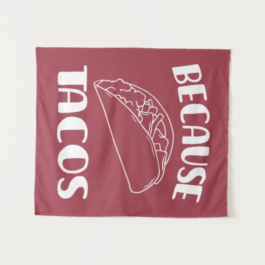 Weil Tacos Wandteppich (Vorderseite (Horizontal))