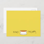 Weil Tee Lieben glücklichen Slogan, japanische Art Postkarte (Vorne/Hinten)