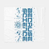 Weil Wissenschaft funny Fleecedecke (Vorderseite (Horizontal))