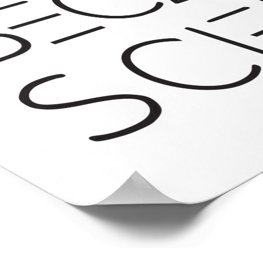 Weil Wissenschaft Poster (Ecke)