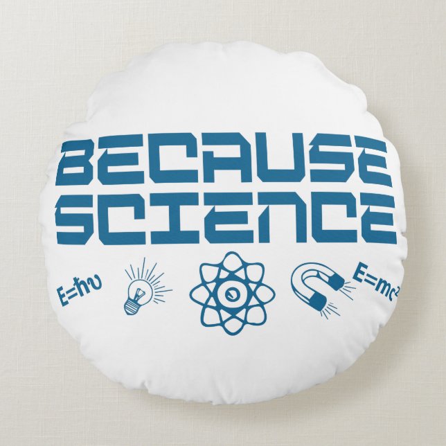 Weil Wissenschaft Rundes Kissen (Vorderseite)