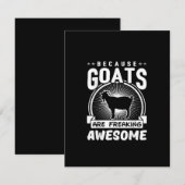 Weil Ziegen die Phantastische Liebe der lustigen Z Einladung (Vorne/Hinten)