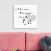 weil zwei Menschen in Liebe gefallen moderne schli Leinwanddruck (Insitu (Wohnzimmer))