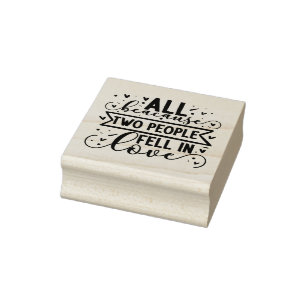 Weil zwei Menschen in Liebe versinken Gummistempel