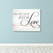 Weil zwei Menschen in Liebe versinken Leinwanddruck (Insitu (Holzboden))