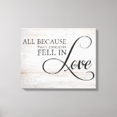 Weil zwei Menschen in Liebe versinken Leinwanddruck (Vorderseite)